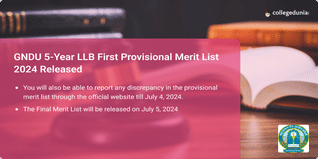 GNDU 5-Year LLB First Provisional Merit List 2024 Released @gnduadmissions.org; Check Direct Link Here